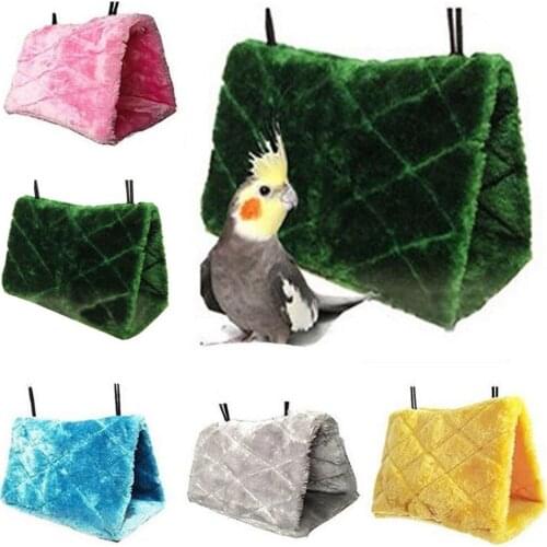 Winter Plush Birdhouse Hanging Triangular Birdhouse Parrot Pachyderm Small Birdhouse