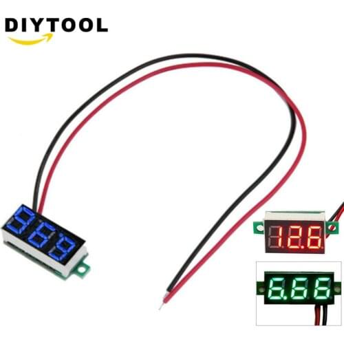 0.36 inch Mini LCD Display voltmeter ammeter voltimetro amperimet digital DC 3-30V LED mini digital voltmeter ammeter