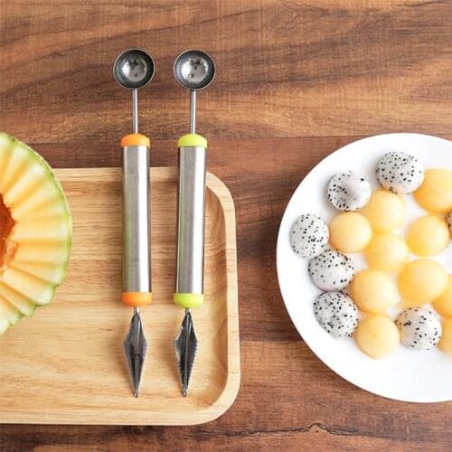 1PC Stainless Steel Fruit Spoon Fruit Knife Household Tool Fruit Plate Dig Ball Scoop Kitchen Tool Accessories Supplies