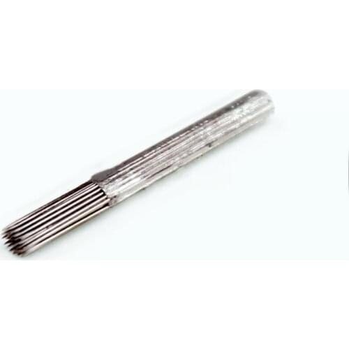 20 Pcs Eyebrow Tattoo Permanent Makeup 40 Round Bevel Needles Microblading 3D Eyebrow Embroidery R40 Fog Pen Round Needle