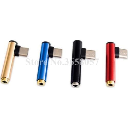 200pcs USB Type C To 3.5mm Headphone AUX Audio Jack Cable Converter USB-C Type C Earphone Adapter For Huawei Mate 10