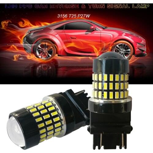 P27W 3156 T25 FPC LED Car Light Bulb Luces Para Auto Voiture Accessories Coche Carro Luz For Reverse Lights Turn Signal Lamp 24V