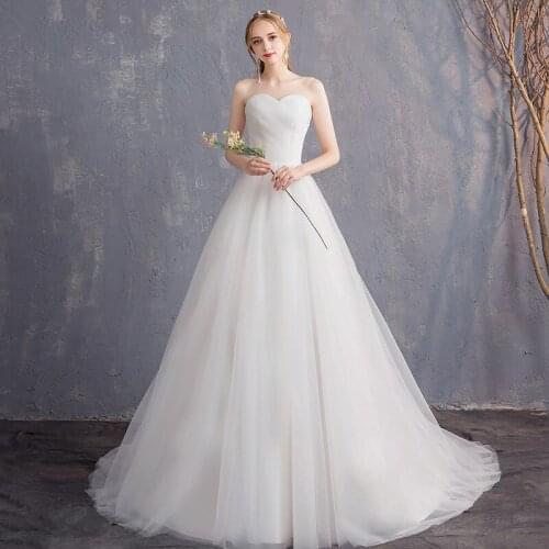 In Stock Ball Gown Wedding Dresses 2019 Sweetheart Sweep Train Corset Women Dresses Gowns Vestidos De Novia Plus Size
