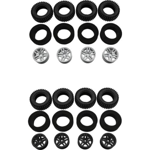 For MN86S MN86KS MN86 MN86K MN G500 4Pcs Metal Wheel Rim Tires Tyre with Sponge Foam 1/12 RC Car Upgrade Parts