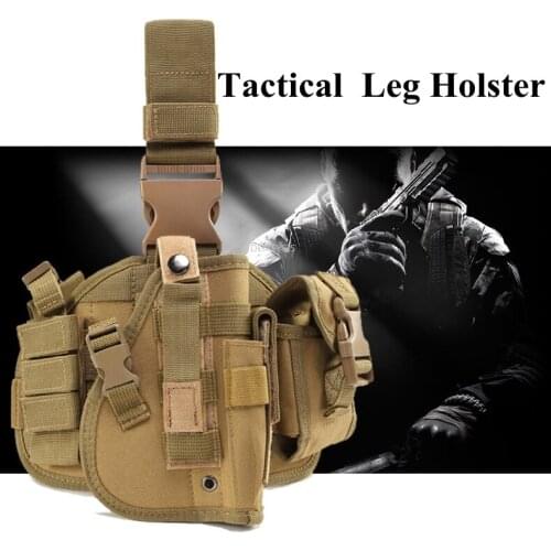 Military Hunting Gun Holster Tactical Paintball Shooting Airsoft Thigh Holster Cs Training Combat Adjustable Army Leg Holsters