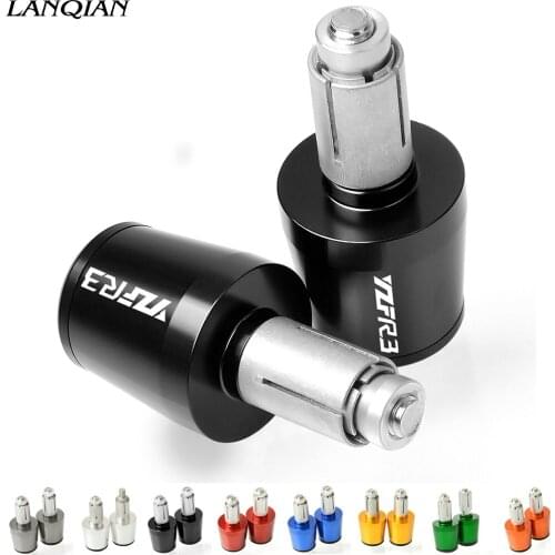 FOR Yamaha YZF R1 2001 2002 2004 2005 2007 YZF R3 YZFR3 YZF-R3 Motorcycle Handlebar End Grips Hand Handle Bar Cap Cover CNC