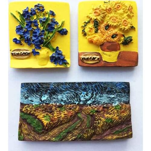 Holland tourist souvenirs magnets stickers refrigerators Vincent van Gogh artists souvenirs hardware supplies