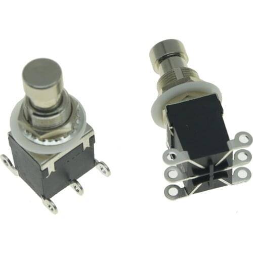 KAISH Pack of 2/5/10 Latching Stomp 6-Pin DPDT Electric Guitar Effect Pedal Switch Foot Switch Bypass Black