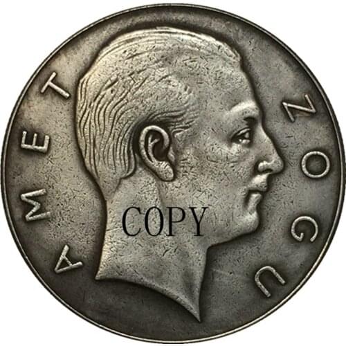 Albania 1926 5 Frang Ar COIN COPY 37mm