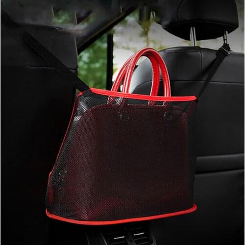 LEEPEE Handbag Holder Seat Gap Interior Accessories Car Net Pocket Universal Stowing Tidying Storage Mesh Bag