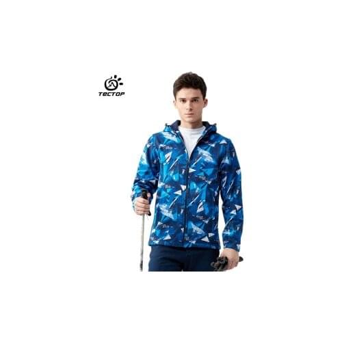 Tectop Mens womens camouflage Outdoor Bike Bicycle windproof Sportswear hat Soft Shell clothes hiking camping jackets Trench