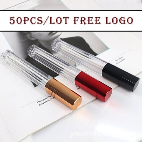 New 5ml Lip Gloss Tubes Empty Lip Balm Bottle Pink Cap Clear Lipstick Cosmetic Packing Container Customized Lip Gloss Bottles