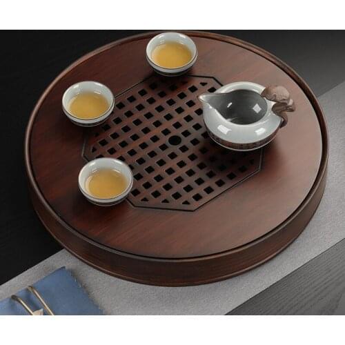 Handmade Creative Tea Tray Chinese Decorative Wooden Serving Tea Ceremony Set Tea Tray Plateau Bois Kitchen Teaware DH50CP