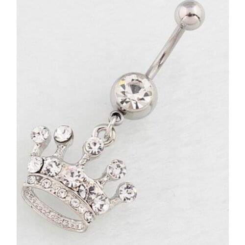 Sexy Dangling Navel Belly Button Rings Belly Piercing Crystal Surgical Steel Woman Body Belly Button Jewelry Women Accessories