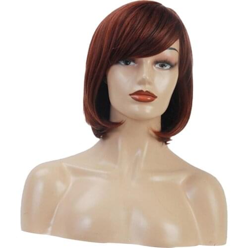 Handmade Weaving Human Hair Women Wig Wine Hair Wigs Comfortable Breathable