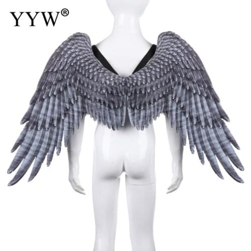Halloween Carnival Party Props For Kids Angel Wings Cospaly Boy Girl Child Black White Back Angel Wings Halloween Supplies Decor