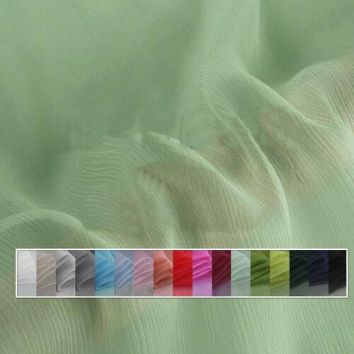 Silk crinkle Chiffon Fabric multicolor choose HLC135