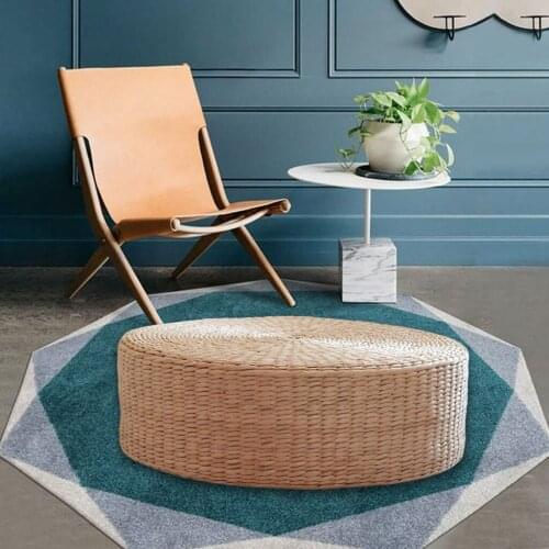 Straw Floor Cushion Tatami Mat Pure Hand Woven Room Patio Seat Pillow Yoga Meditation Garden Flat Seat Mat 40cm