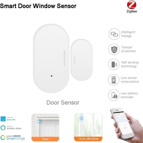 MINI Smart Window Door Sensor alarm ZigBee 3.0 Wireless Multifunction Work with Smartthings Zigbee2mqtt TUYA Zigbee Alexa Plus