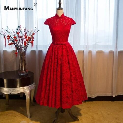 Custom Made Cap Sleeve High Neck Embroidery Appliques Tulle Wedding Dress for Women Elegant Zipper Knee Length Bridal Ball Gown