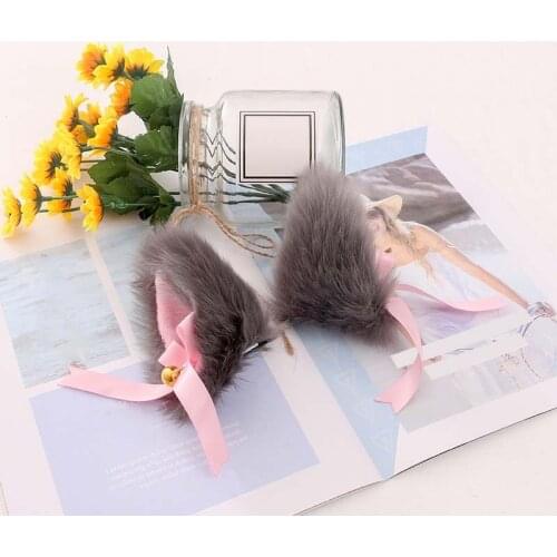 1 Pair Cute Plush Animal Ears With Bell Hairpins Lolita Cosplay Hair Clips Halloween Party Costume Sweet Hair Accessories