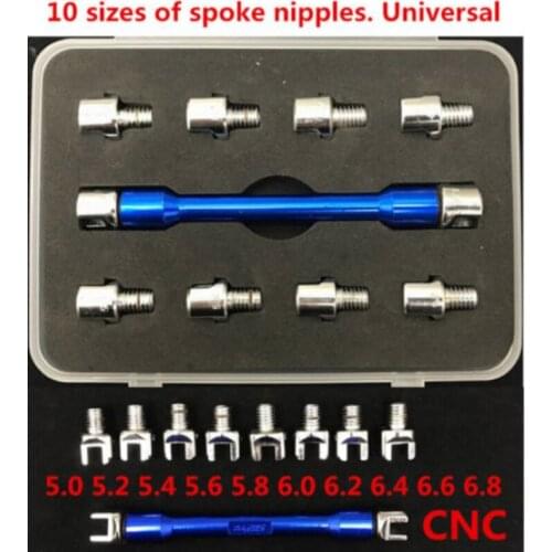 11pcs/set CNC Motorcycle Spoke Wrench With 10 Sizes Hardened Tips 5.0-6.8