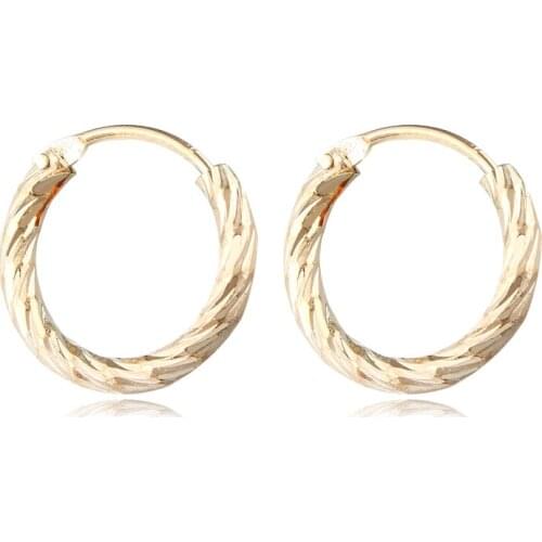 13mm Hippie Punk Hoop Earring For Women Gold Color Endless Small Circle Earrings for Women Handmade Bijoux Chic Aretes Jewelry