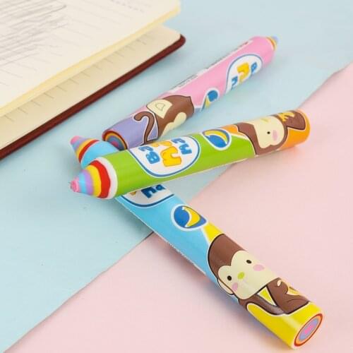 18 Pcs Novelty Rainbow Erasers Cute Cartoon Pencil Eraser Korea Stationery Kawaii Office Supplies Student Prize Kids Eraser