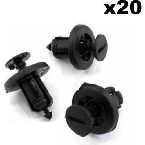 20x Plastic Front Bumper & Grille Clips for the Nissan Qashqai