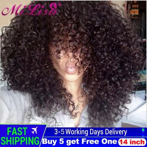 3B 3C Afro Kinky Curly Clip In Human Hair Extensions Full Head 120g/Set 100% Human Natural Black Hair Clip Ins 4A Brazilian Remy