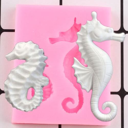 3D Seahorse Silicone Fondant Molds Cake Decorating Tools Cupcake Topper DIY Cookie Baking Candy Clay Chocolate Gumpaste Moulds