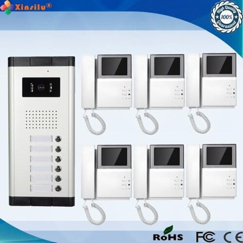 4.3 Inch 1V6 TFT Monitor Wired Intercom Video Door Phone