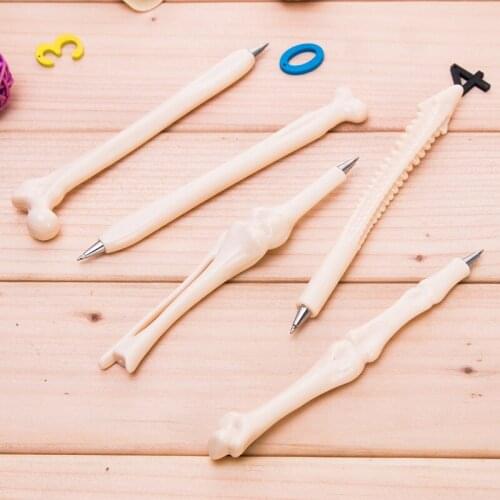 50PCS Creative Novelty Stationery Student Prizes Realistic Bone Modeling Ballpoint Pen Gift Office Accessories