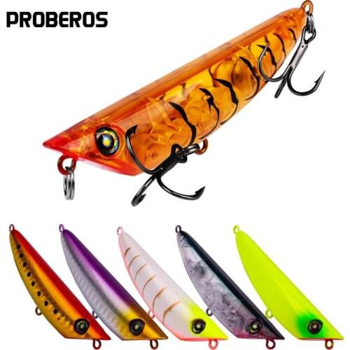 6Pcs/Lot Popper Bait Fishing Lures 8.4cm/8.5g 6 Color Hard Bait Artificial Wobblers Plastic Fishing Tackle With 6# Hooks Pesca