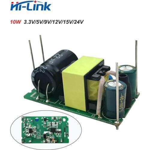 Free ship AC-DC 10pcs/lot 220v to 3.3V 5V 9V 12v 15v 24v 10W Switching Power Supply Module Bare Circuit Board for Replace/Repair