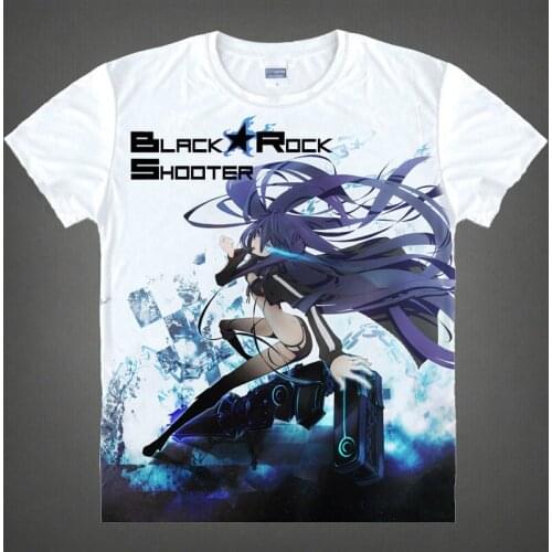 Black Rock Shooter The Game T-Shirt Mato Kuroi Shirt breathable t-shirts Anime Mens Designer t-shirts anime cartoon T-shirts a