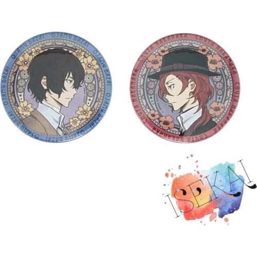 Bungo Stray Dogs Anime Cazary Nakahara Chuya Chuuya Dazai Osamu Badge Brooch Pins