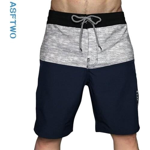 Four-sided elastic waterproof quick-drying hot spring surfing beach pants mens bodybuilding shorts
