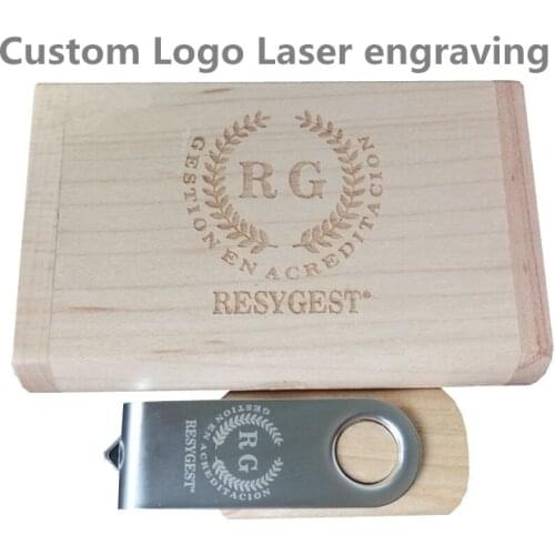 Exuanck Usb 3.0 Wooden Stick+Metal Swivel Clip Costom Logo 4-64GB Flash Drive For Wedding Photography (over 20pcs free logo)