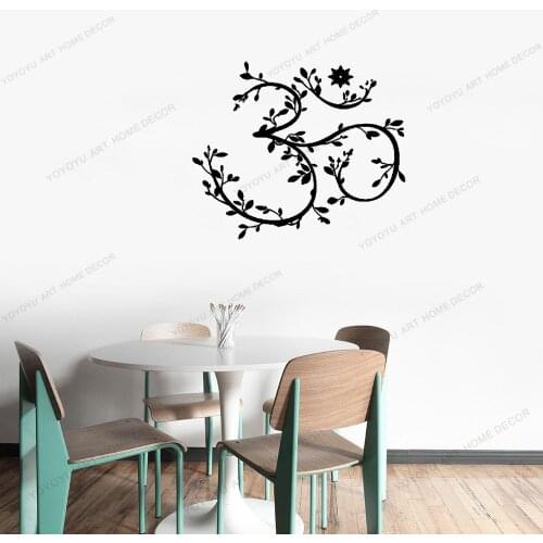 Hinduism Namaste Yoga Mandala Vinyl Wall Garage Stickers Home Decor Room Art Mural Wall Decal Wallpoof CX1821