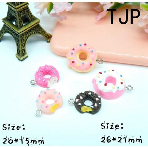 Kawaii Donuts Charms Pendants for DIY decoration bracelets necklace earring key chain Jewelry Making