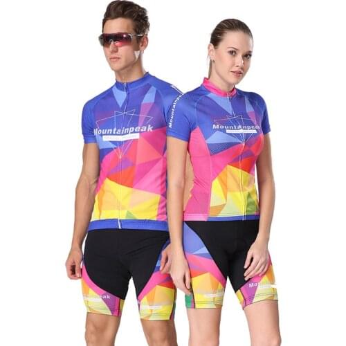 Mountailpeak Cycling Jersey Set Unisex Short Sleeve Men Women MTB Road Bike Sportswear Bicycle Jacket Set Cycling Clothing
