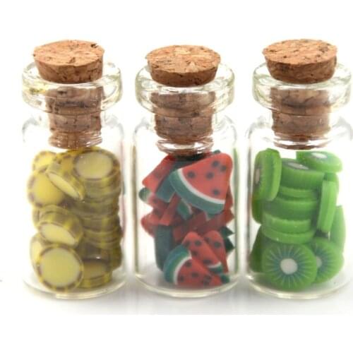 Mini Fruit Vegetable Bottle Dollhouse Miniature Toy Doll Food Kitchen Living Room Accessories Decoration 1:12 Scale