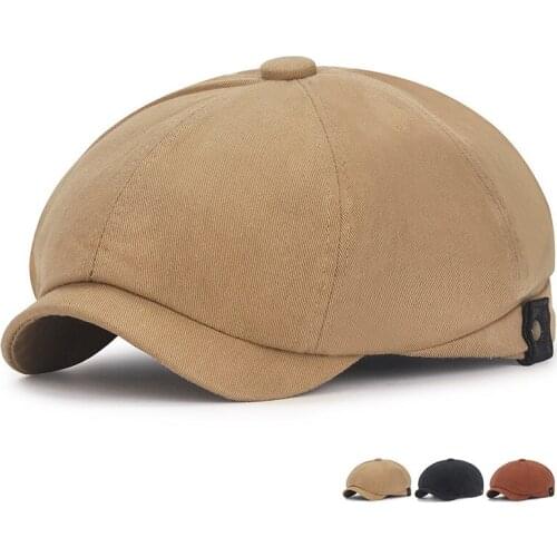 Unisex Wild Octagonal Caps For Men Casual Newsboy Hat Spring Autumn Retro Beret Hat Wild Casual Hats Pumpkin Hat Gorras Hombre