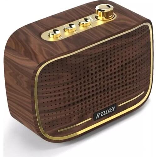 MZ-518 Mini Retro Wooden Wireless Portable Bluetooth Speaker Outdoor Waterproof Stereo Sound Blaster 1500 mAh Support USB AUX