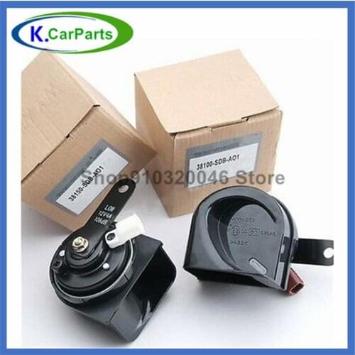 Set of 2PCS 38150SDBA02 38100SDBA02 High Tone Horns For Honda Accord for Acura TSX RL 38100-SDB-A01 38150-SDB-A01 38100-SDB-A02