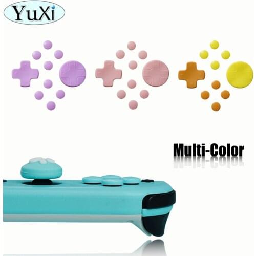 YuXi ABXY Key Sticker Joystick Button Thumb Stick Grip Cap Protective Cover For Nintend Switch Joy-con Controller Skin Colorful
