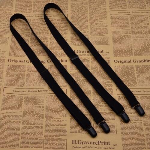 Fashion large Size black separate suspender 4 Clip Men Women Suspenders For Pants 2020 Unisex Male 120 cm Adjustable Braces