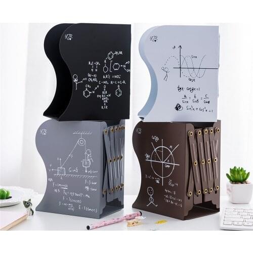 1 Pcs The Freedom To Adjust Bookshelf Large Metal Bookend Desk Holder Stand For Books Organizer Stationery 4 Color