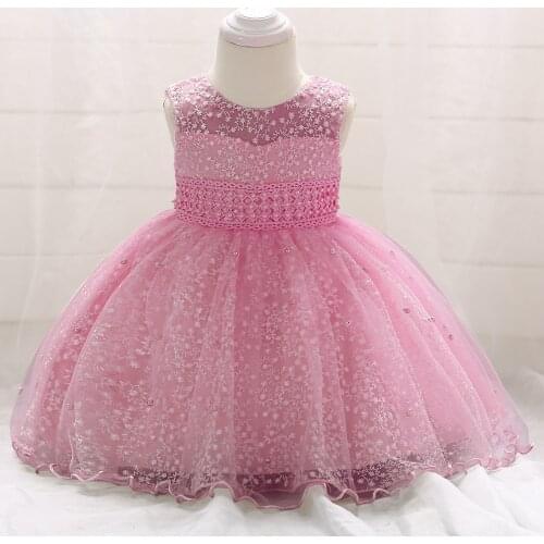 0-24M Infant Girl Princess Party Dresses Lace Flower Girls Christening Gown Baptism Clothes Newborn Girls Clothes Birthday Gift